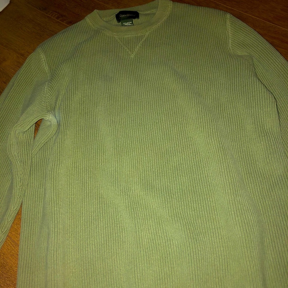 eddie bauer green sweater